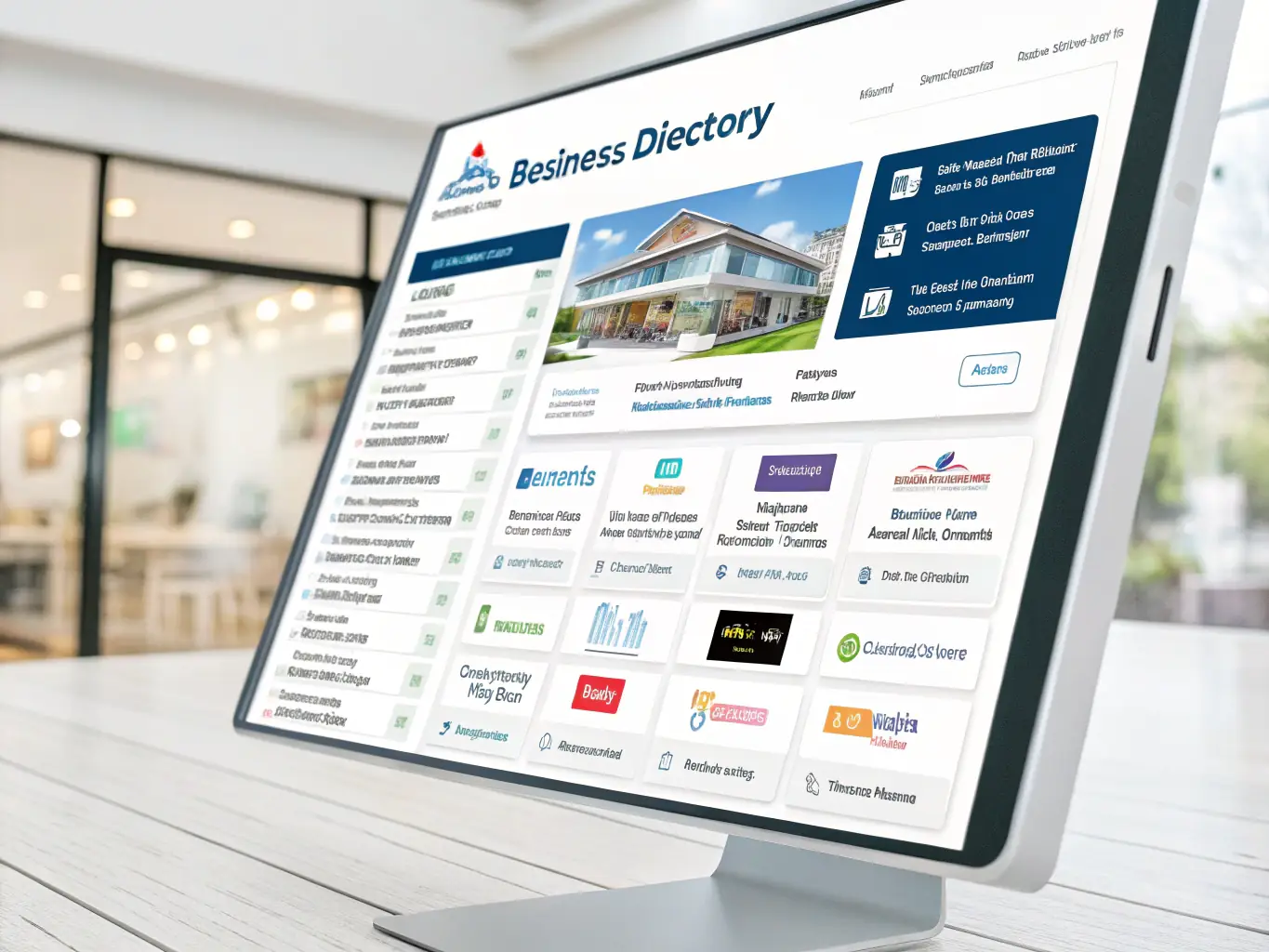 An illustration of various online directories and citation sources connecting to a central business listing, illustrating StayFound Optimized's Citation Building service.